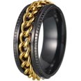 thumbnail image 1 of Mens Anxiety Rings Fidget Rings For Men Women Chain Spinner Rings For Kids Teen Titanium Steel Rings, 1 of 5
