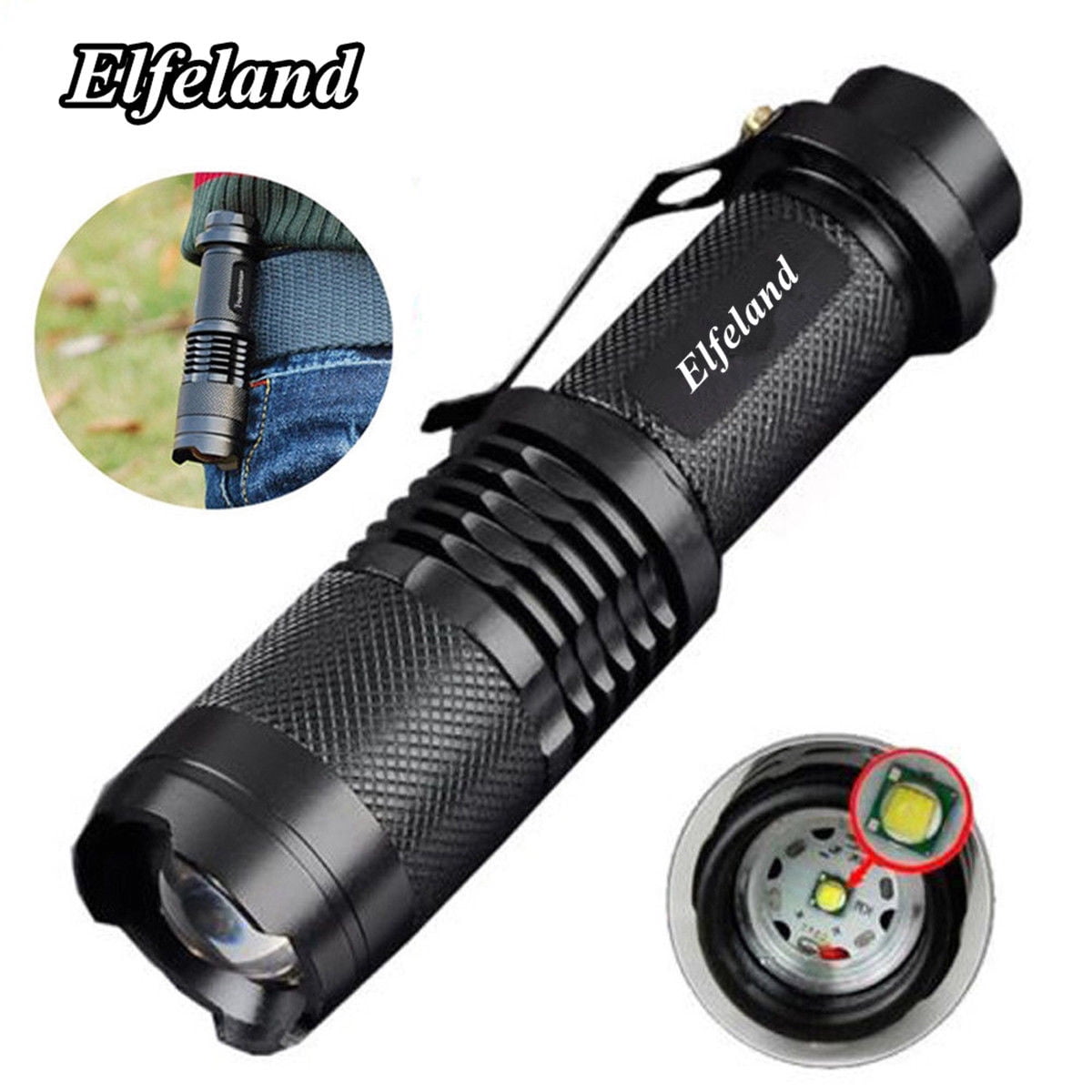 7W 400LM Q5 LED Zoomable Focus Flashlight Torch Lamp Walmart Canada