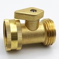 thumbnail image 4 of 1 paquete de válvula de cierre de latón para manguera de jardín, conector de manguera de agua de alta resistencia, adaptador de manguera para grifo con válvula de bola de cierre, 4 of 5