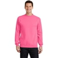 thumbnail image 1 of Port & Company ®  - Core Fleece Crewneck Sweatshirt. Pc78 L Neon Pink, 1 of 2