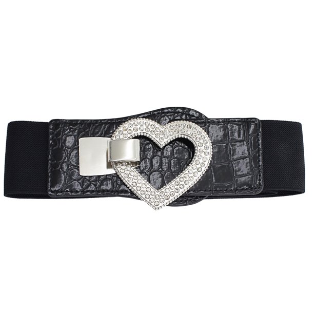 Cinturón de cintura de cristal 50 ancho Estiramiento casual Hebilla Elástica Elástica Cinturón de cintura conjunta Cinturón Faja de EL223-6 Sunnimix Cinturón de la cintura para mujer
