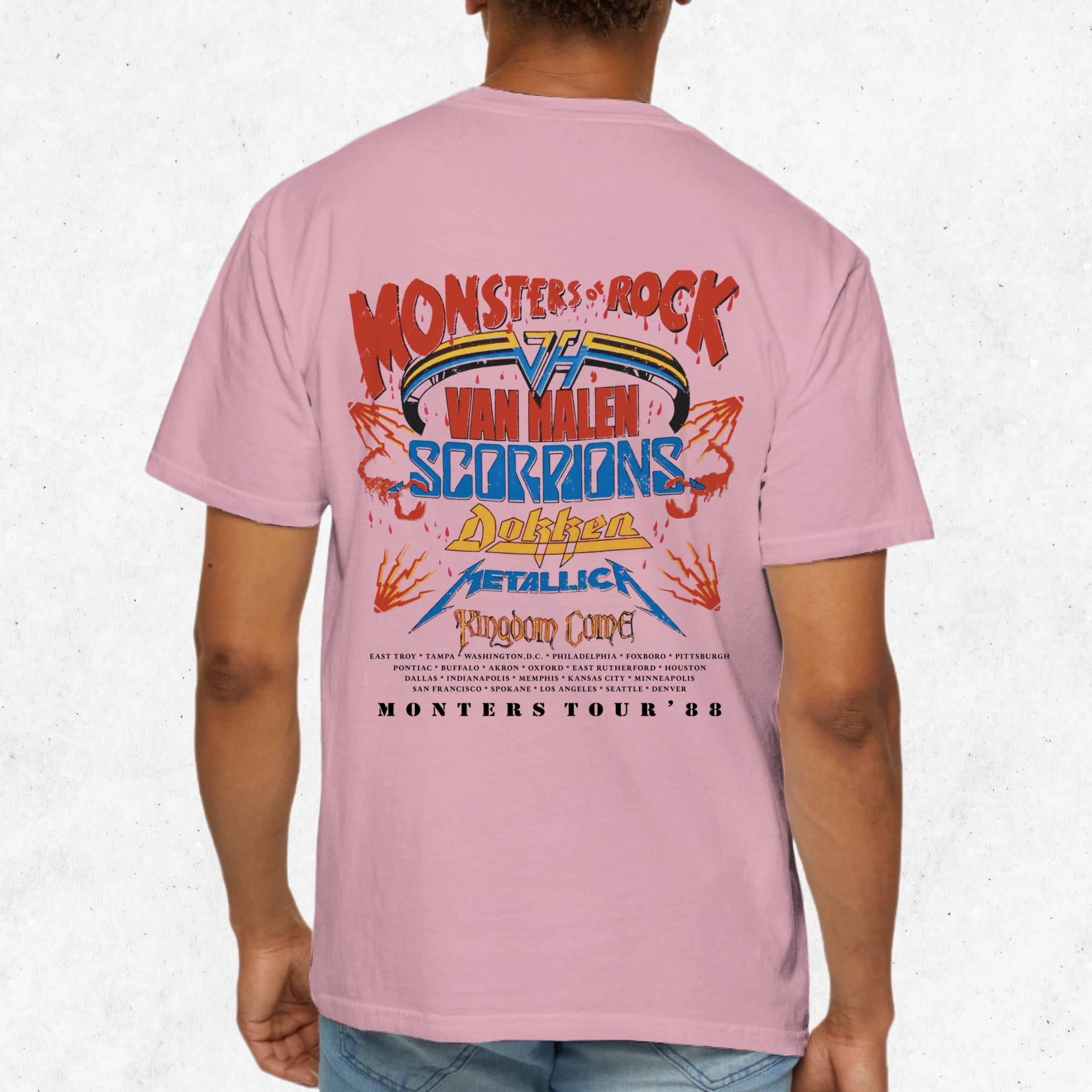 Monsters of Rock 88 Tour T-Shirt – Classic Rock Nostalgia