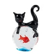 thumbnail image 3 of Figura de cristal en miniatura, adorno, gato y , artesanía decorativa, colección creativa, manualidades, figura en miniatura moderna, 3 of 9