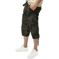 thumbnail image 3 of X RAY JEANS Mens Belted 18" Inseam Below Knee Long Cargo Shorts, Olive Camo, 33, 3 of 5