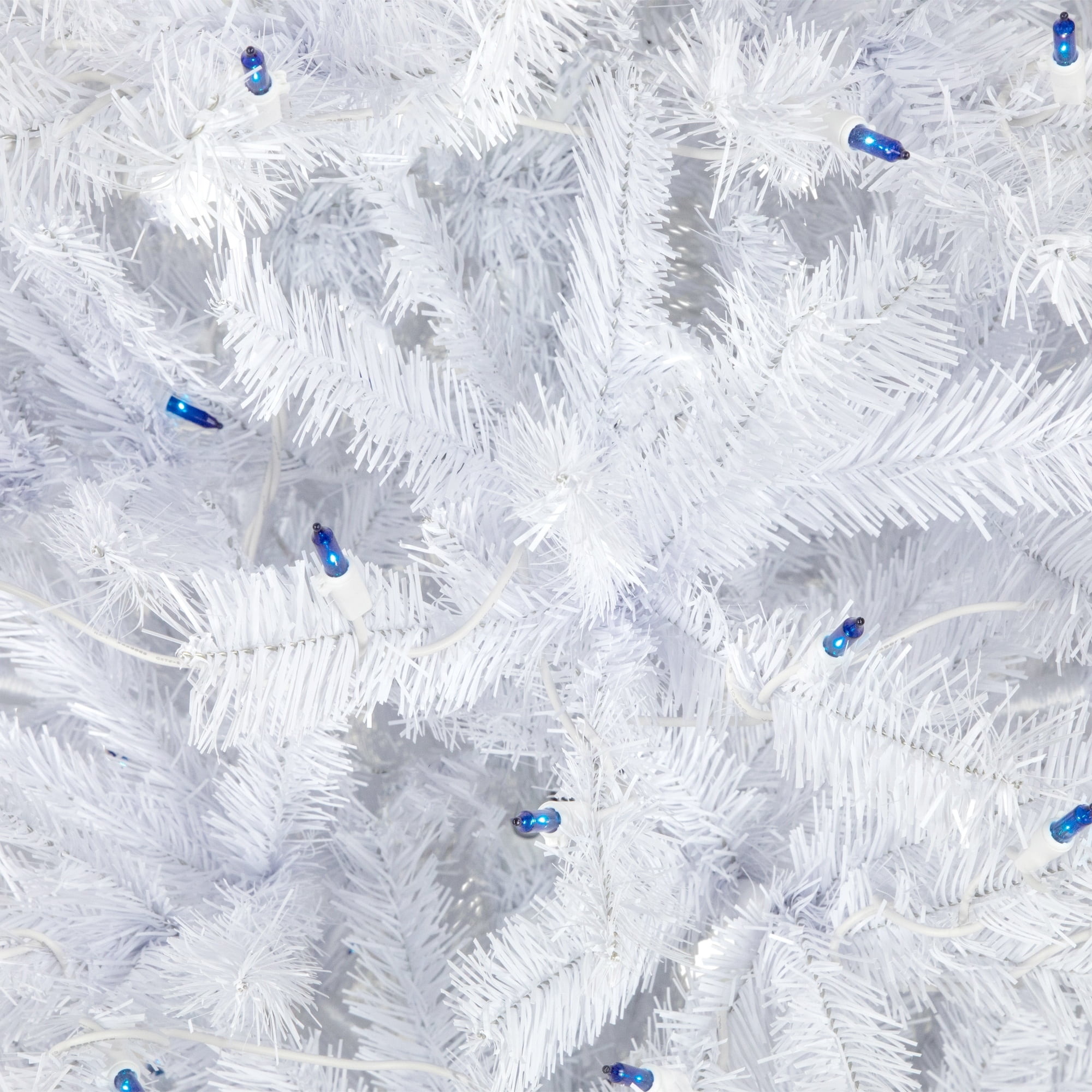 6.5' Pre-Lit Slim Geneva White Spruce Artificial Christmas Tree Green
