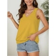 thumbnail image 5 of Womens V Neck Casual Tank Tops Fit Sleeveless Summer Tops Shirts Blouses, 5 of 5