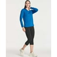 thumbnail image 6 of Real Essentials 4-Pack: Women's Dry-Fit Long-Sleeve V-Neck Athletic Workout Shirt (Available in Plus Size), 6 of 7