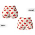 thumbnail image 3 of Sikiie Happy Canada Day Print Workout Shorts Women Scrunch Butt Gym Shorts Seamless High Waist Tummy Control Yoga Biker Athletic Shorts, 3 of 5