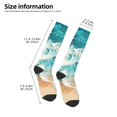thumbnail image 2 of Naloa Ocean Wave Crash Knee Socks, High Socks Long Stretchy Sock Women Knee High Stocking, Long Socks for Women, 2 of 6