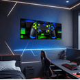 thumbnail image 2 of Erosebridal Gamer Gaming Paintings Wall Decor Framed, Neon Geometric Square Wall Decorations for Living Room, Gamepad Print Living Room Decor, 2 of 5
