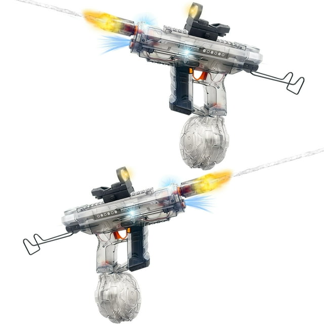 Pistola de agua eléctrica, 2 unidades, 800 ml, recarga automática, alcance 8-10 m