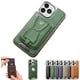 thumbnail image 1 of Adecuado para iPhone15 Series Invisible plegable soporte magnético tarjeta bolsa teléfono caso para iPhone 14 13 Pro Max (marrón oscuro, para iPhone14Pro), 1 of 4