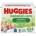 thumbnail image 1 of Toallitas para bebés Huggies Natural Care Sensitive 99% de agua 624 unidades, 1 of 8