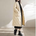 thumbnail image 2 of MuZeFu Winter Jacket Women Long Loose Winter Coat Women's Winter Fashion Loose Fitting Lightweight Medium Length Large Pockets for Warmth Long Sleeved Cotton Coat, 2 of 9