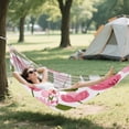 thumbnail image 6 of Hanging Hammock Portable Travel Camping For Outdooor Beach Camping Hiking Tulip Pattern, 6 of 8