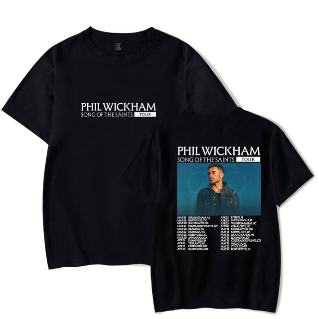 Phil Wickham Song Of The Saints Tour 2026 camiseta mujeres hombres Casual cuello redondo manga corta Camiseta de moda