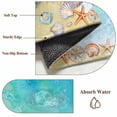 thumbnail image 5 of Sea Turtle Area Rugs 3x5 ft Summer Turquoise Ocean Watercolor Shell Conch Washable Rug Non Slip Indoor Carpet Absorbent Floor Mat for Living Room Bedroom Dining Room, 5 of 9