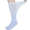 thumbnail image 2 of GERVRA Diabetic Knee High Over The Calf Socks for Men and Women with Full Sole 3 Pairs (10-13, White), 2 of 5
