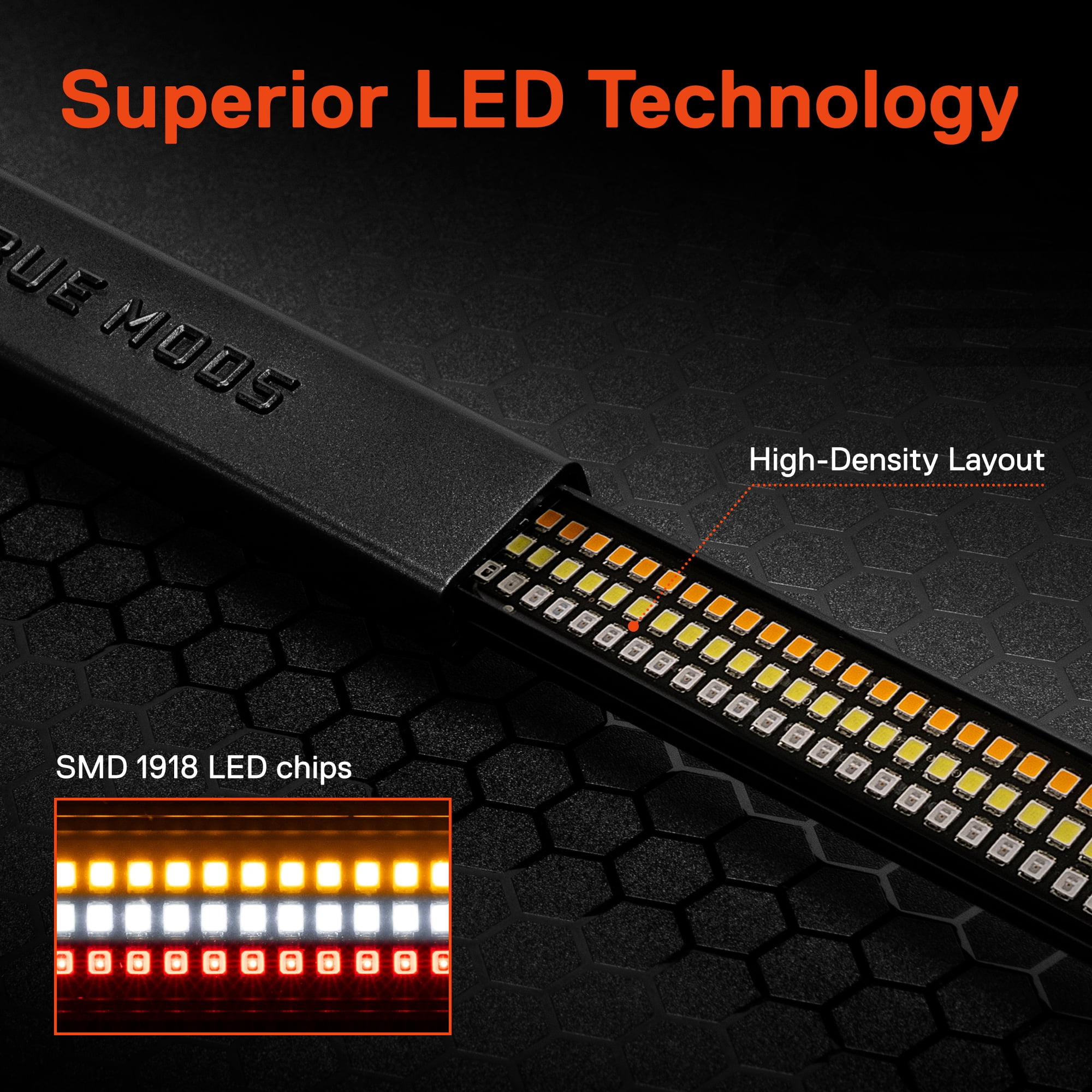 49 Inch LED Tailgate Light Bar for Pick Up Trucks Trailers Vehicles [Dark Smoked Finish][Rigid Aluminum Frame][Ignition Start Light Sequence][Sequential Turn Signals][TBT Running Brake Reverse Light]