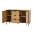 thumbnail image 3 of Dtwnek Sideboard Buffet Cabinet with Storage, Wood Coffee Bar Cabinet with 3 Drawers & 2 Doors, Kitchen Buffet Cabinet Cupboard, Brown, 3 of 12