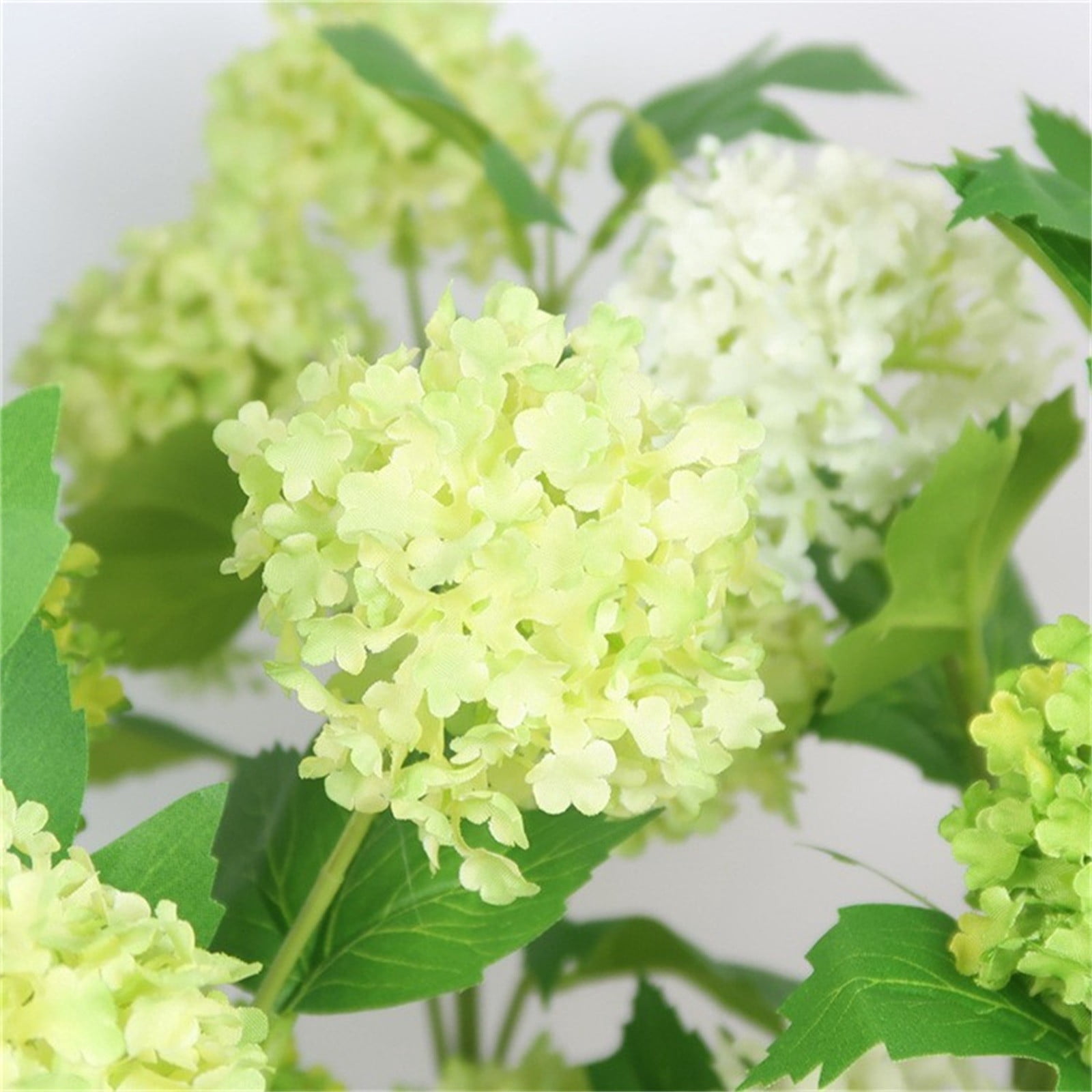 6PCS Real Touch Hydrangea Artificial Flowers - 5 Head Silk Snowball Viburnum Flowers for Outdoor & Indoor, High-End Hydrangea Wedding Decor,for Vase, Table Centerpieces, Home & Landscaping