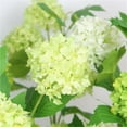 thumbnail image 6 of Faux Hydrangea Flowers, 31" Artificial Hydrangea Spray with 5 Flower Heads, Faux Hydrangeas Plastic Flowers Fake Hydrangeas for Indoor Outdoor Wedding Table Centerpieces Decor (Mint Green/1 Bouquet), 6 of 8