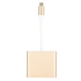 thumbnail image 1 of Convertidor tipo c a HDMiUSB3.1 Carcasa de aleación de aluminio Soporte multipuerto compacto 1080P (Oro), 1 of 5