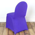thumbnail image 2 of Efavormart Purple Stretchy Spandex Fitted Banquet Chair Cover Dinning Event Slipcover For Wedding Party Banquet Catering, 2 of 3
