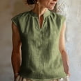 thumbnail image 2 of akafmk Womens Casual Sleeveless Shirts V Neck Blouses Solid Color Summer Daily Tank Tops, 2 of 7