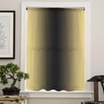 thumbnail image 4 of Yellow Black Ombre Semi Sheer Curtains Drapes for Living Room, Bedroom, French Doors Window 54 Inches Long, Modern Gradient Abstract Art Rod Pocket Chiffon Curtain Drapery Voile Draperies Panel, 4 of 6