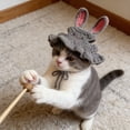 thumbnail image 6 of Viflosae Dog Hats Dog Hats for Small Dogs Easter Bunny Ear Pet Knit Hat for Easter Photos Handmade Soft Yarn Puppy Pussy Holiday Hat Adjustable Cute Pet Accessories for Small Medium Pet, 6 of 7