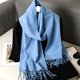thumbnail image 2 of 62Color Solid Women Winter Scarf Warm Thicken Cashmere Shawl Outdoor Fashion Luxury Tassels Pashmina Lady Wrap Windproof Scarves, 2 of 5