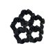 thumbnail image 2 of 5pcs anillo de pelo negro Xemadio CDWJ003-1, 2 of 3