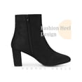 thumbnail image 3 of BLISSFUL STEP Square Toe  Block Heel Ankle Boots for Women Black 8, 3 of 6