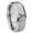 Brushed Gray Beveled Edge, variant on Stargate Step Edge Black And Gold Tungsten Men's Ring 10MM