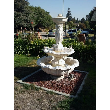 Framed Art For Your Wall Fountain Garden Plants Green View Outdoor Framed Art For Your Wall Fountain Garden Plants Green View Outdoor 10x13 Frame
