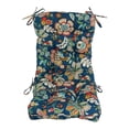thumbnail image 5 of Blazing Needles 18-inch by 38-inch Spun Polyester Patterned Outdoor Tufted Chair Cushion, 5 of 5