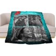 thumbnail image 3 of Custom Blanket with Photo Text Personalized Throw Blankets, Customized Picture Blanket Baby Fathers Mothers Friends Lovers Dog Pets Personalized Halloween Flannel Blanket (p-6, 32x48), 3 of 6