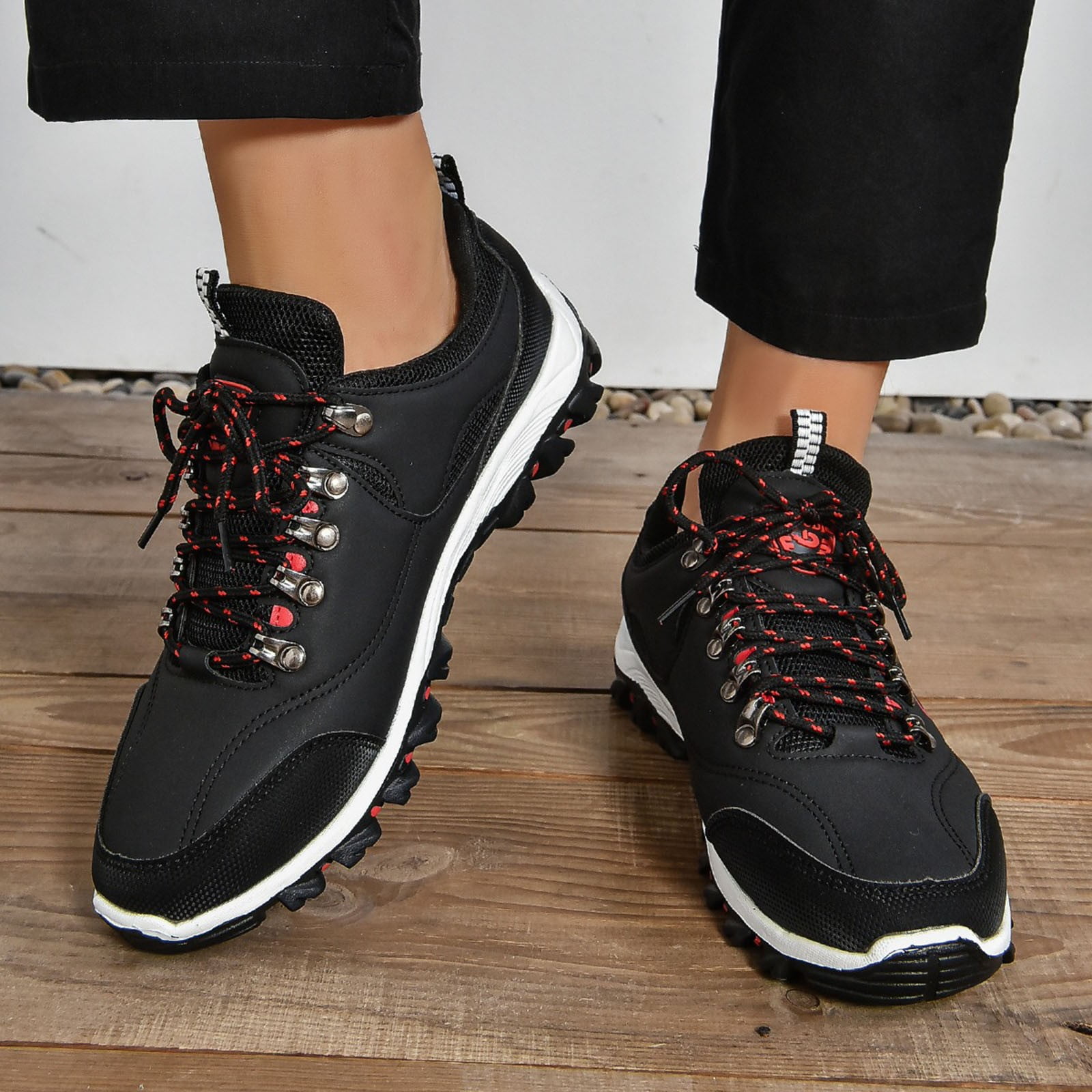 Oyedens Mens Hiking Shoes Waterproof Non Slip Climbing Shoes Athletic Fitness Gym Running Cycling Shoes