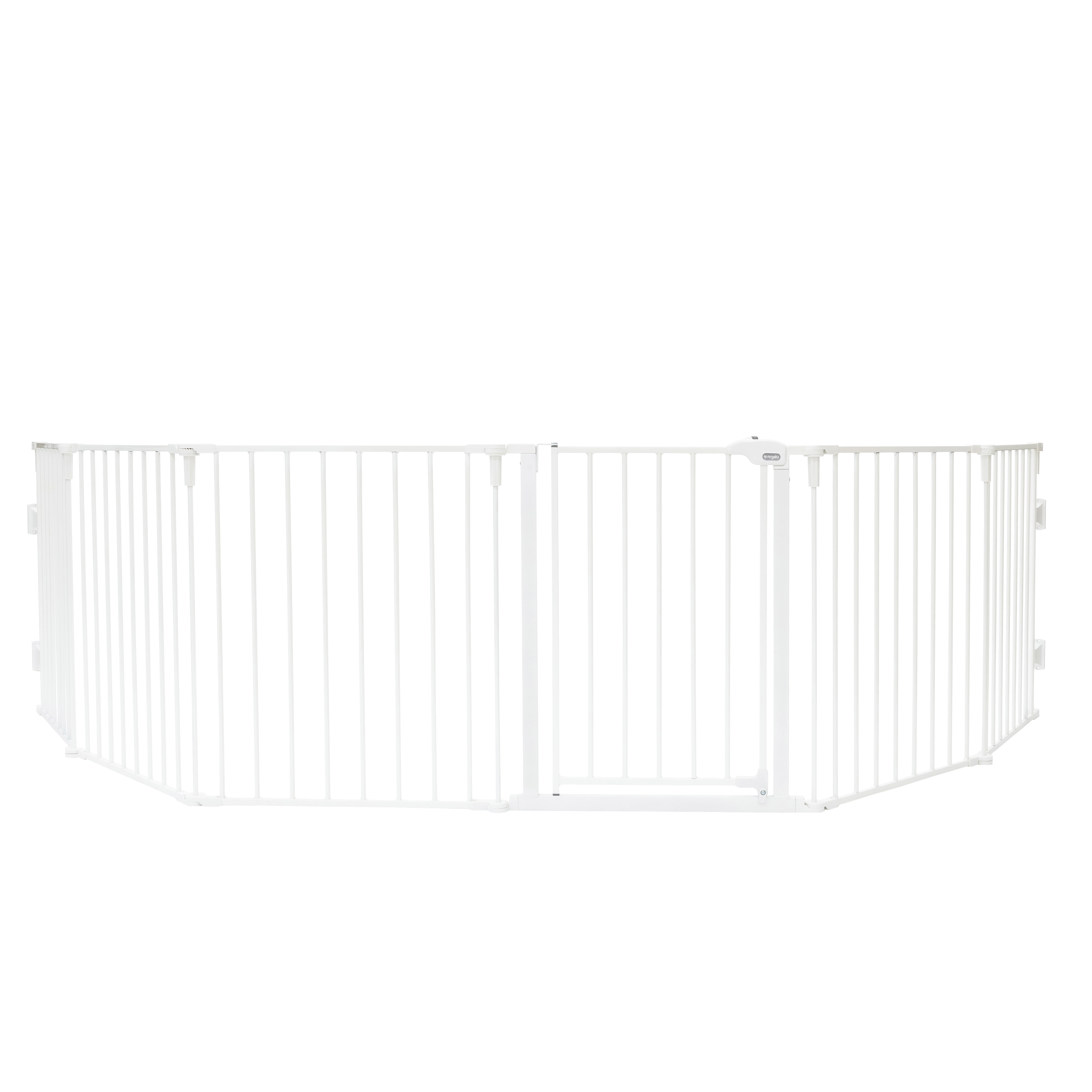 Regalo Super Wide Baby Gate and Play Yard, 56-144", White photo 3