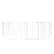 Regalo Super Wide Baby Gate and Play Yard, 56-144 in, White, Ages 6-24 Months