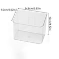 thumbnail image 3 of Dongrere Wall Mount Clear Plastic Utensil Holder, Kitchen Cutlery Organizer for Fork Spoon Knife, Transparent Caddy for Cabinet Door Pantry, L Size, 3 of 7