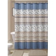 thumbnail image 1 of Polyester Shower Curtain with Metal Hooks, 70x72 Inch, Blue, 1 of 2