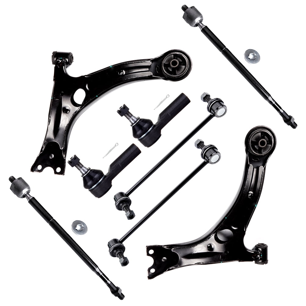 ECCPP Control Arm Kit 2003 2004 2005 2006 2007 2008 for Pontiac Vibe - Inner Tie Rod Ends Lower Control Arms Outer Tie Rod Ends Front Sway Bar End Links