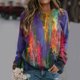 thumbnail image 2 of Gibobby Sudaderas para mujer Mujeres Casual Tie Dye Impresión Sudadera Top Manga Larga Sudadera Casual Pullover Top (Morado, XL), 2 of 5