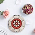 thumbnail image 4 of FMSHPON Nautical Theme Rudder Swimming Wood Grain Set of 4 Round Coaster for Drinks, Absorbent Ceramic Stone Coasters Cup Mat with Cork Base for Home Kitchen Room Coffee Table Bar Decor, 4 of 6