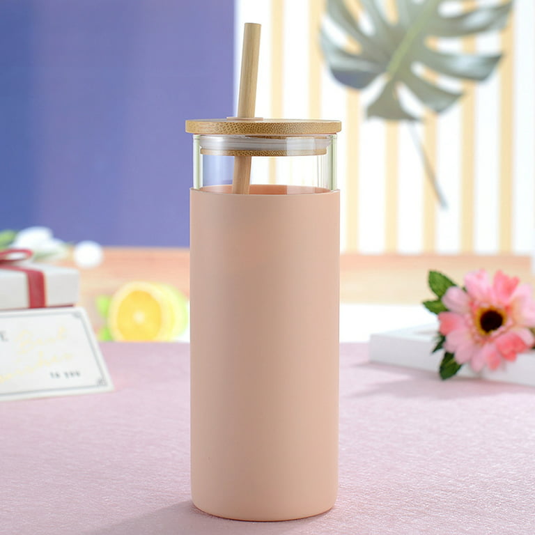 Glass Tumbler with Silicone Sleeve & Bamboo Lid