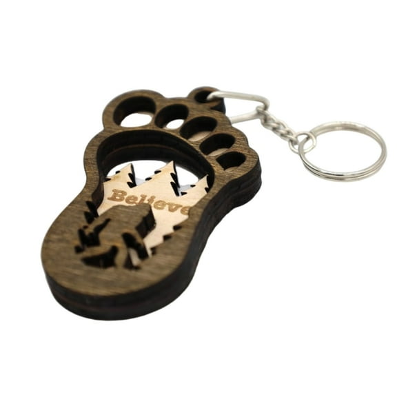 Foot Keychain Boxwood Fun Figurine Decoration Compact Keyring for Daily Use