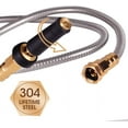 thumbnail image 5 of 25' 304 Stainless Steel Garden Hose, Lightweight Metal Hose with Free Nozzle, Guaranteed Flexible and Kink Free, 5 of 6