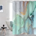 thumbnail image 6 of Colourful Marble Shower Curtains for Bathroom Sets Fabric with 12 Hooks, 6 of 7